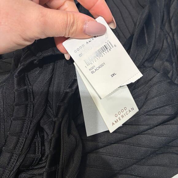 NWT Good American Shine Ribbed Maxi Dress Sz 2XL - Picture 7 of 12